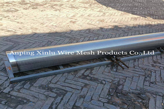 Oil Drilling Stainless Steel Wedge Wire Screen Pipe Continuous Slot 0.04&quot; 10ft