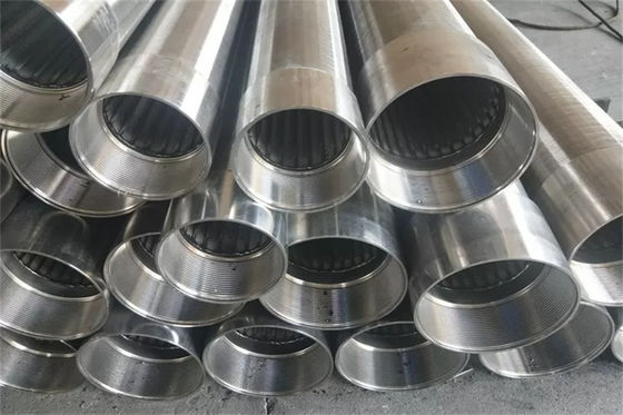 Threaded Wire Wrapped Screens Rust Resistant Electropolished Stainless Steel Pipe