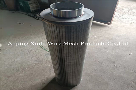 1.5 X 2mm 316L Reverse Continuous Slot Wedge Wire Screen Cylinder