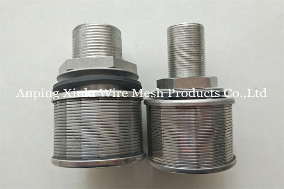 Wedge Wire Wrapped Screen Water Filter Nozzles Stainless Steel Slot 0.25mm