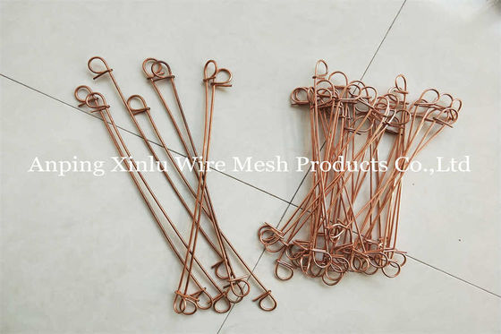 Copper Coated Double Loop Binding Bar Tie Wire 200mm Length 2.48kg Weight/Bundle Rust &amp; Corrosion Resistant