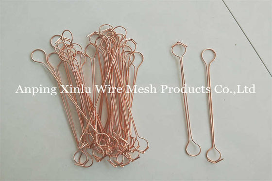 Copper Coated Double Loop Binding Bar Tie Wire 200mm Length 2.48kg Weight/Bundle Rust &amp; Corrosion Resistant