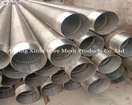 Galvanized 2.5x4mm Welded Profile Vee Wire Screen Tube for Water Treatment and Industrial  Filtering Applications