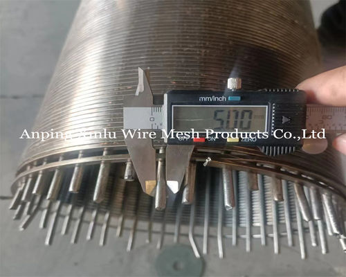 Galvanized 2.5x4mm Welded Profile Vee Wire Screen Tube for Water Treatment and Industrial  Filtering Applications