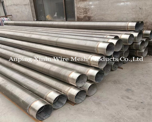 Galvanized 2.5x4mm Welded Profile Vee Wire Screen Tube for Water Treatment and Industrial  Filtering Applications