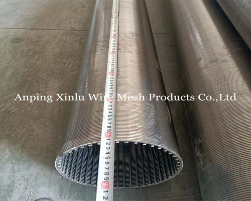 Galvanized 2.5x4mm Welded Profile Vee Wire Screen Tube for Water Treatment and Industrial  Filtering Applications
