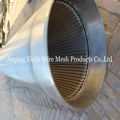 Diameter 426mm No Magnetic Tri-Wire Wrapped  Johnson Water Well Screen Pipe With Anti-Corrosion For Tube Well Filtration