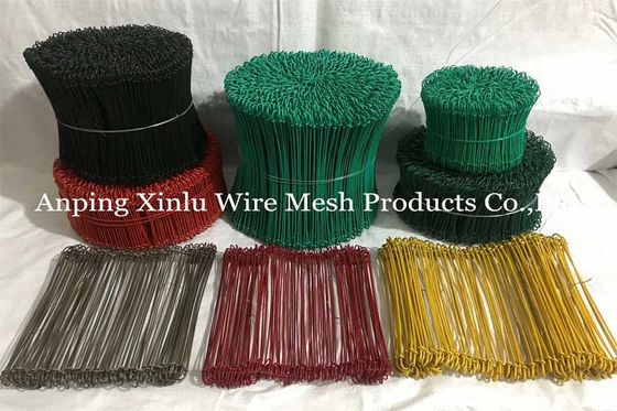 Double Loop Tie Wire - Red - 500pcs per Bundle, Galvanized  Loop Tie Wire For Supermarket Family Courtyard Fence Binding