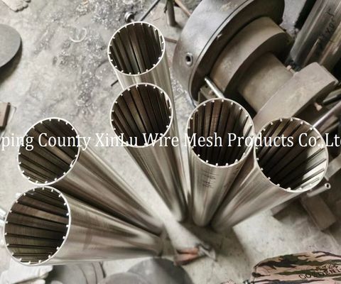 Round 316L Stainless Steel Filter Element 30mm Slot Wedge Wire Pipe Non Magnetic