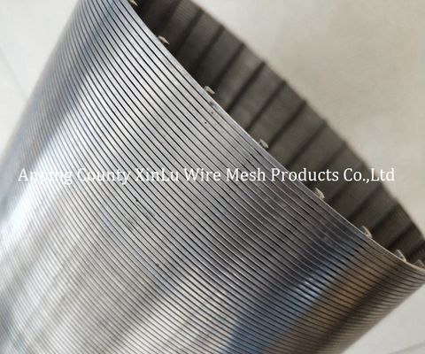Energy Saving Wedge Wire Wrapped Screens 4m Length Filter Rating 80% 1.0mm Slot