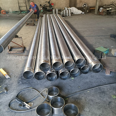 Pressure Vee Wire Wrapped Sand Control Water Well Screen Tubes with Welded Baffle Rings Connection