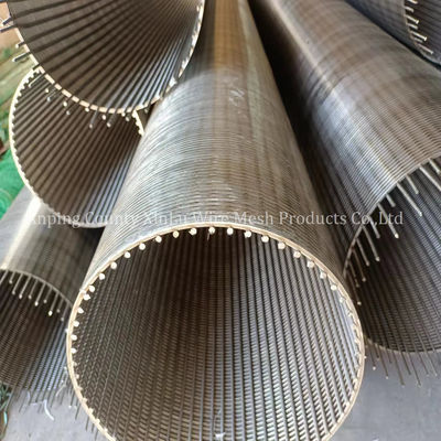 Pressure Vee Wire Wrapped Sand Control Water Well Screen Tubes with Welded Baffle Rings Connection