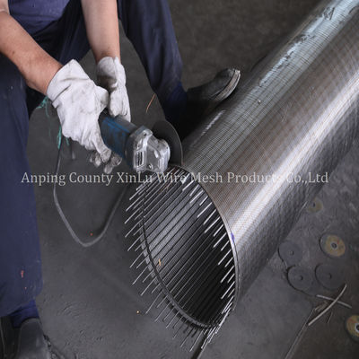 14&quot; Water Well Filter Johnson Screen Pipe with Wrapped Wire 3x6mm Fitting NPT For Groundwater Well Drilling
