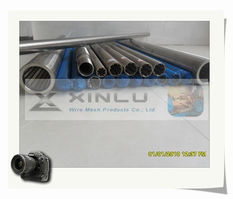 0.05mm Slot V Wire Screen Pipe No Clogging Wedge Screen Filter 6000mm Length