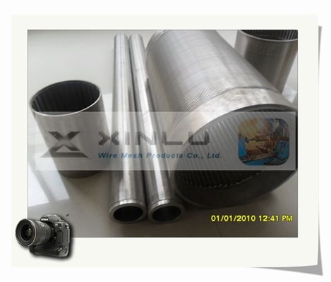 Filter Water Well Screen Pipe Wire Wrapped SS304L V Shape Strainer Pipe