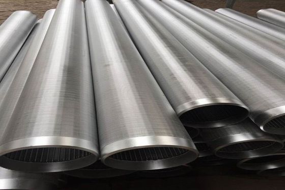 V Shaped 219mm Wedge Wire Screen Pipe All Welded 304 Stainless Steel Round Tubing