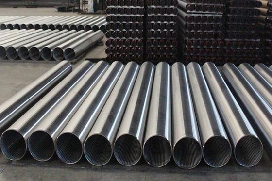 V Shaped 219mm Wedge Wire Screen Pipe All Welded 304 Stainless Steel Round Tubing