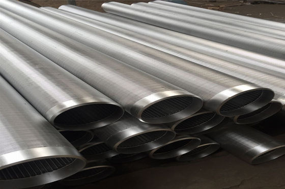 V Shaped 219mm Wedge Wire Screen Pipe All Welded 304 Stainless Steel Round Tubing