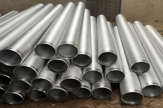 V Shaped 219mm Wedge Wire Screen Pipe All Welded 304 Stainless Steel Round Tubing