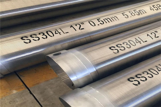 Heat Resistant Wire Wrapped Screens SS304 100mm - 6000mm Length Well Water Supply Pipe