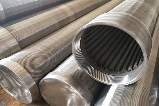 Threaded Wire Wrapped Screens Rust Resistant Electropolished Stainless Steel Pipe