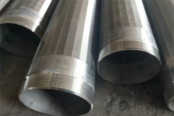 Threaded Wire Wrapped Screens Rust Resistant Electropolished Stainless Steel Pipe