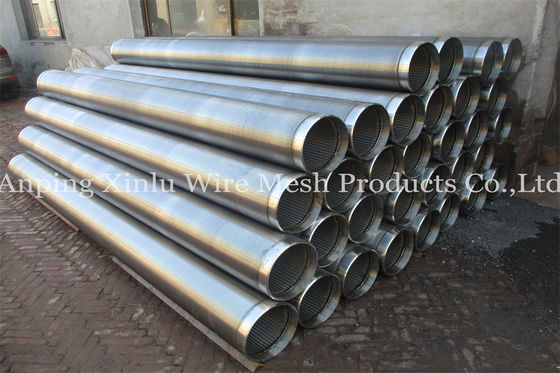 304 304L 316 Stainless Steel Wedge Wire Screen / Strainer Pipe Of Tube Well