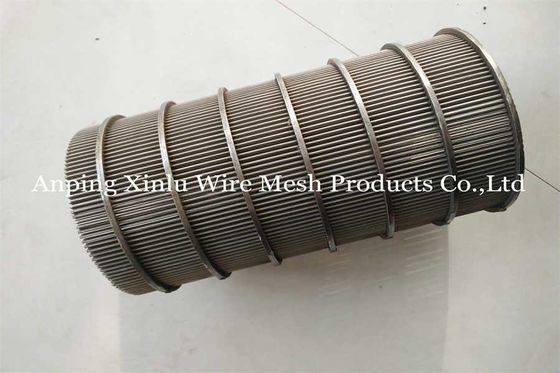 SS 316L Wedge Wire Sieve Filters / Rotating Drum Screen For Separator