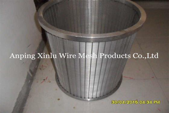 SS 316L Wedge Wire Sieve Filters / Rotating Drum Screen For Separator