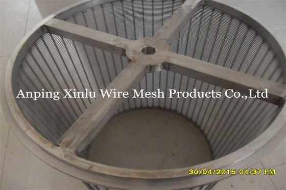 SS 316L Wedge Wire Sieve Filters / Rotating Drum Screen For Separator