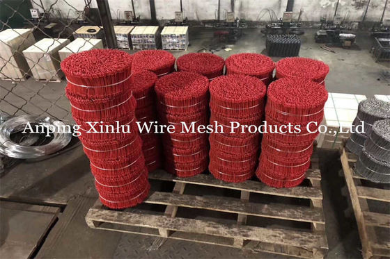6 Inch Double Loop Tie Wire Anti Rust 1.0mm 16 Gauge Coloured PVC Coated Baling Tie Wire