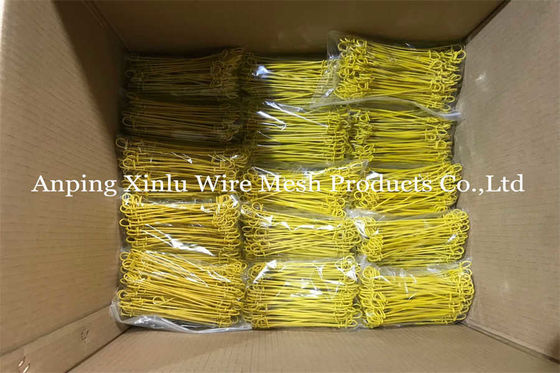 6 Inch Double Loop Tie Wire Anti Rust 1.0mm 16 Gauge Coloured PVC Coated Baling Tie Wire
