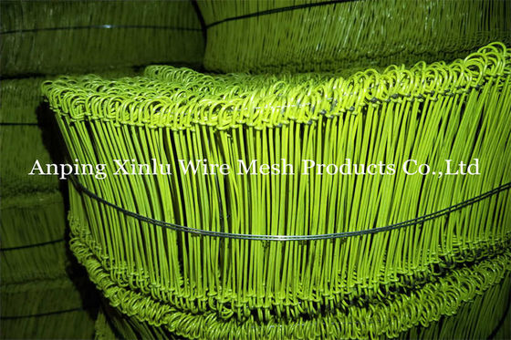 6 Inch Double Loop Tie Wire Anti Rust 1.0mm 16 Gauge Coloured PVC Coated Baling Tie Wire