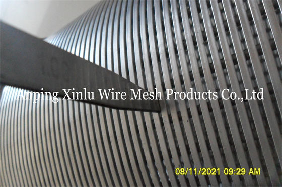 SS316L Wedge Wire Strainer Pipe 6 Inch 152.40mm Inner Diameter Continuous Slot Screen Tube