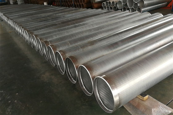 6m Length SS Grade 304 Vee Wire Screen Pipe Infiltration Gallery At Intake Well