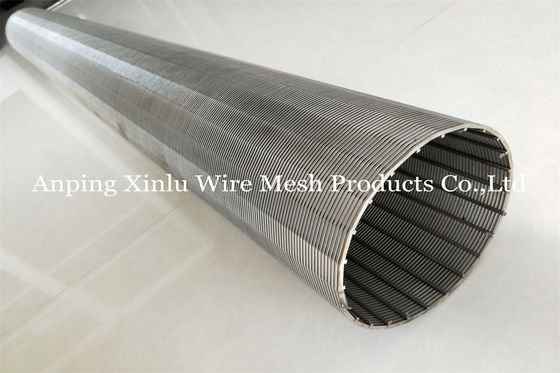 250mm 15 Mesh Stainless Steel Johnson Wire Wrap Strainer Pipe Screen Connection Flange