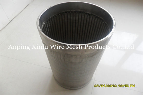 10'' Diameter SS304 Steel Wire Wrapped Screen Tube 0.02 Inch Slot For Bore Well