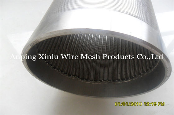 10'' Diameter SS304 Steel Wire Wrapped Screen Tube 0.02 Inch Slot For Bore Well