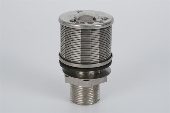 Stainless Steel 316L Wedge Wire Media Retention Nozzle Npt Thread 57mm Diameter