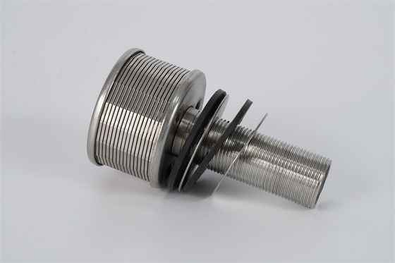 Stainless Steel 316L Wedge Wire Media Retention Nozzle Npt Thread 57mm Diameter
