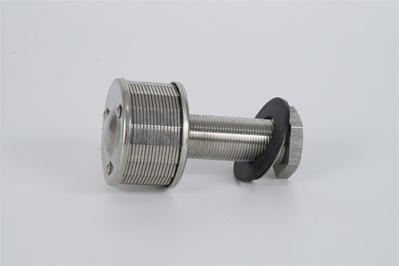 Stainless Steel 316L Wedge Wire Media Retention Nozzle Npt Thread 57mm Diameter
