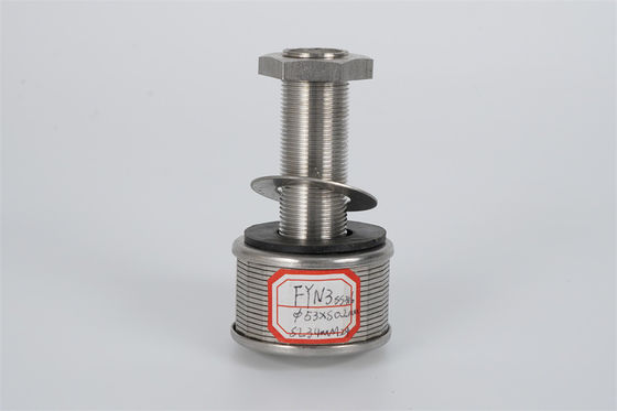 Stainless Steel 316L Wedge Wire Media Retention Nozzle Npt Thread 57mm Diameter