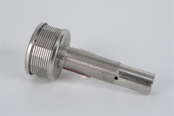 Long Hand Retention Screen Nozzle Stainless Steel Filter Nozzle With Slot 0.25mm