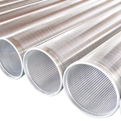 3.2x6mm Continuous Slot Vee Wire Wrapped Screen Pipe For Deep Well Drilling