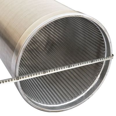 3.2x6mm Continuous Slot Vee Wire Wrapped Screen Pipe For Deep Well Drilling