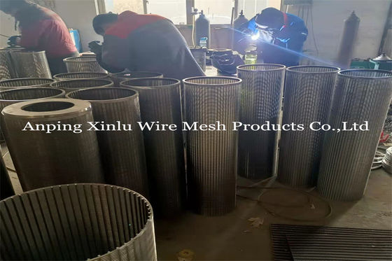1.5 X 2mm 316L Reverse Continuous Slot Wedge Wire Screen Cylinder