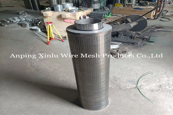 1.5 X 2mm 316L Reverse Continuous Slot Wedge Wire Screen Cylinder