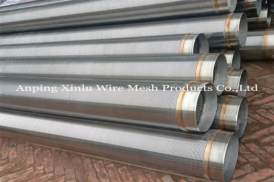 1.0mm Slot Vee Wrapped Water Deep Well Screen Pipe With Male Female Threaded