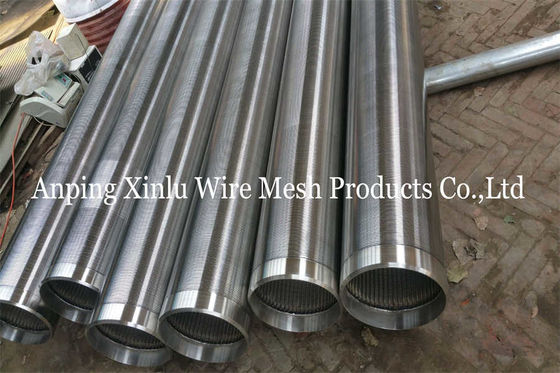 Stainless Steel Wedge Wire Water Well Screen Pipe With 0.5mm Slot
