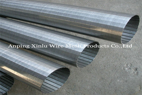 Stainless Steel Wedge Wire Water Well Screen Pipe With 0.5mm Slot